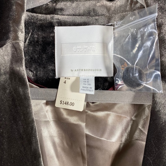 Ett Twa by Anthropologie Gallery Velvet Blazer - Picture 7 of 7